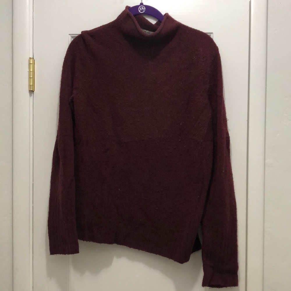 Madewell burgundy wool blend sweater